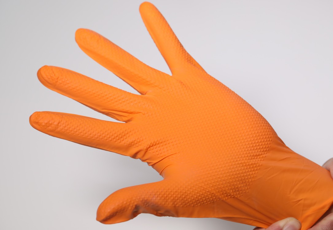 Heavy Duty Nitrile Diamond Grip Gloves 